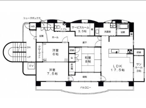 ファミーユ・T(3SLDK/3階)の間取り写真