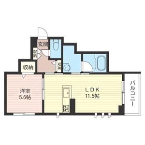 エトワール(1LDK/2階)の間取り写真