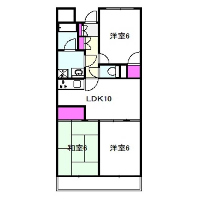 エステート関目(3LDK/4階)の間取り写真