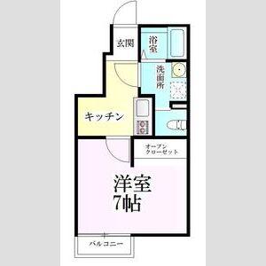パールフォレスト(1K/1階)の間取り写真