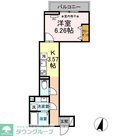 アヴァンス青井(1K/2階)の間取り写真