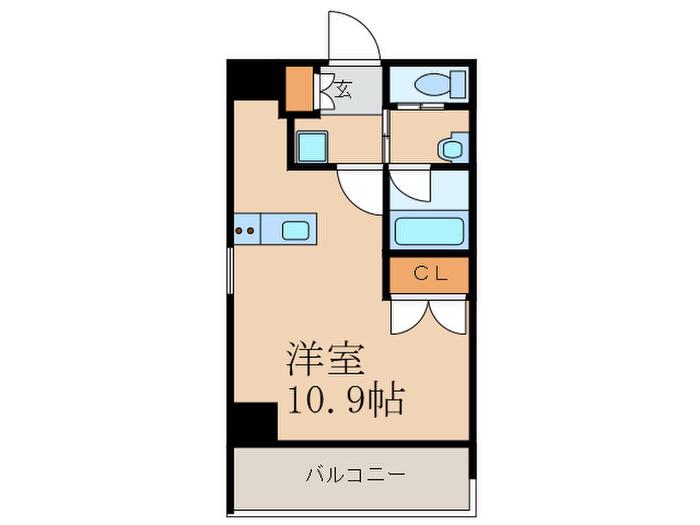 RFコンフォール江坂(ワンルーム/5階)の間取り写真