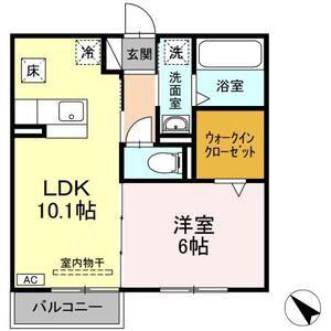 スパークルライフ(1LDK/1階)の間取り写真