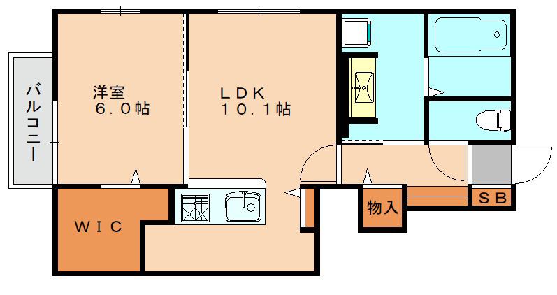 アリス御島崎弐番館(1LDK/1階)の間取り写真