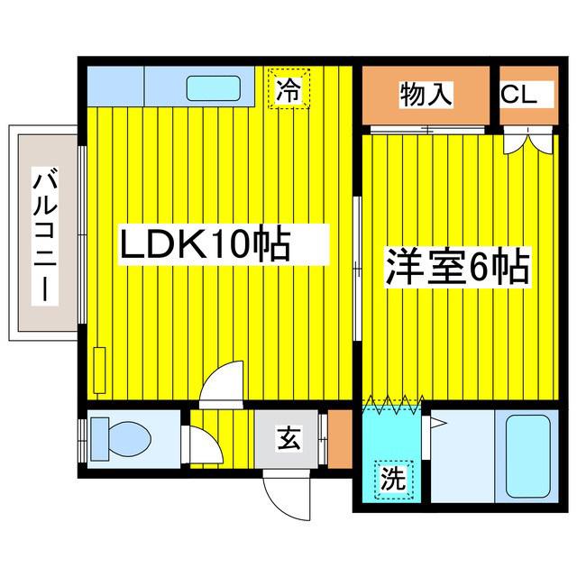 センチュリー松村(1LDK/3階)の間取り写真