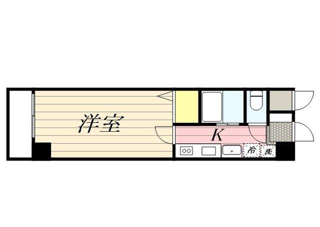 セレス香住ヶ丘II(1K/2階)の間取り写真
