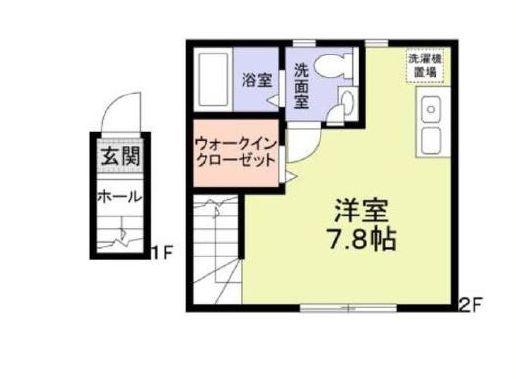 CASA FELIZ(ワンルーム/2階)の間取り写真