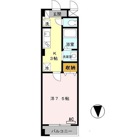 エルロード住吉7号館(1K/1階)の間取り写真