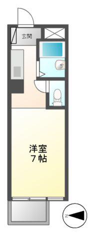 ドール栄5丁目(1K/5階)の間取り写真
