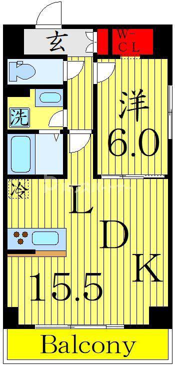 ラ・ヴェール広小路(1LDK/7階)の間取り写真