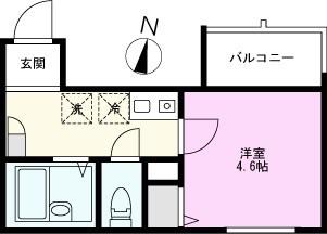 MELDIA北与野 V(1K/3階)の間取り写真