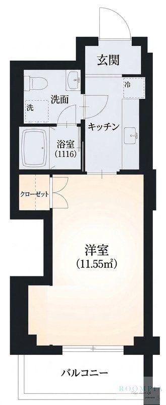 サンフラワー早稲田(1K/2階)の間取り写真
