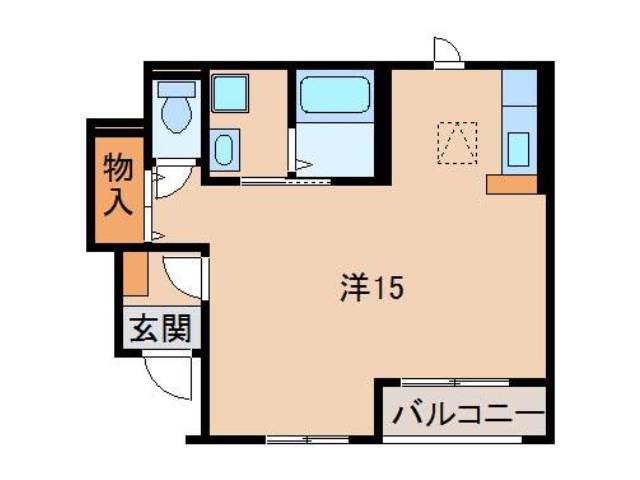 ブルーマリンK(ワンルーム/1階)の間取り写真