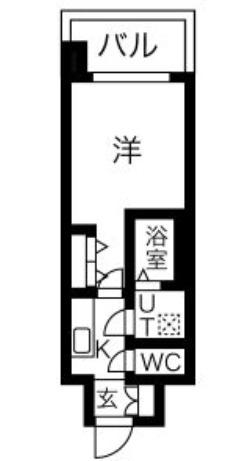 レジュールアッシュ塚本レジデンス(1K/6階)の間取り写真