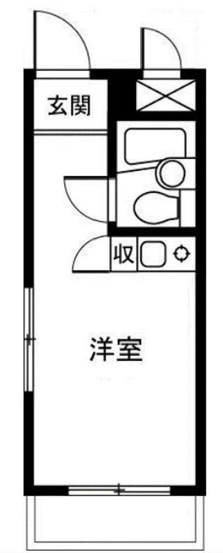 ハイシティ池尻大橋第2(ワンルーム/5階)の間取り写真