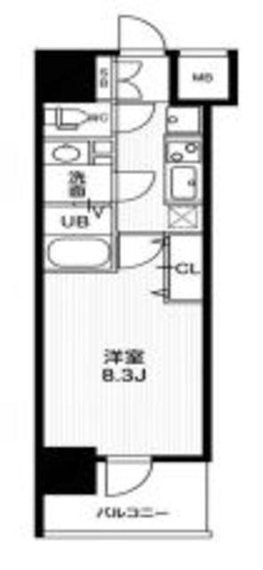 N-STAGE八王子(1K/15階)の間取り写真