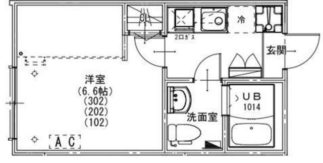KEIAI RESIDENCE 東浦和(1K/1階)の間取り写真