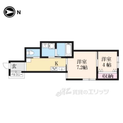 アネックス2番館(2K/4階)の間取り写真