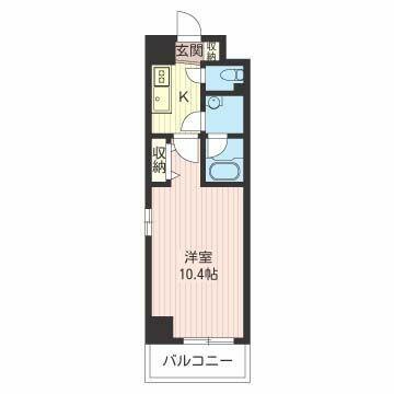 エスティメゾン秋葉原(1K/9階)の間取り写真