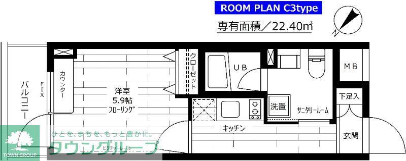 ステージグランデ新桜台(1K/1階)の間取り写真