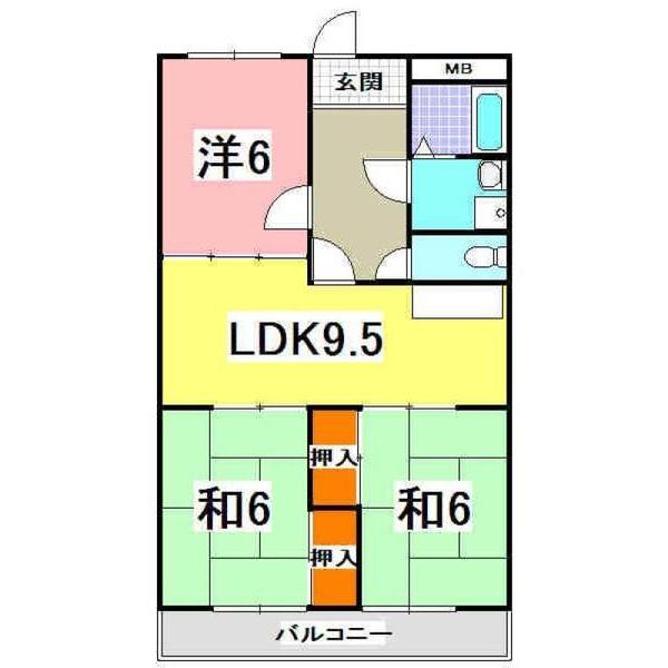 サンルミナス(3LDK/3階)の間取り写真