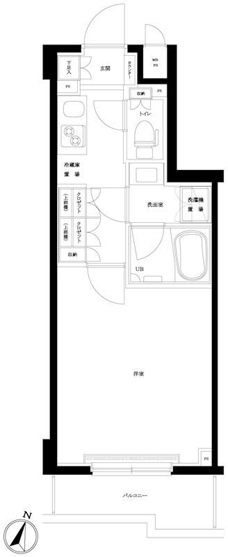 ルーブル板橋泉町壱番館(1K/3階)の間取り写真
