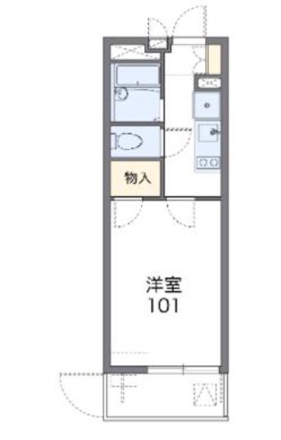 レオパレス高倉(1K/1階)の間取り写真