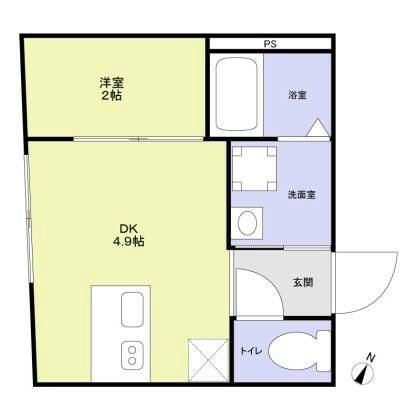 URBAN NEST 杉並(1DK/2階)の間取り写真