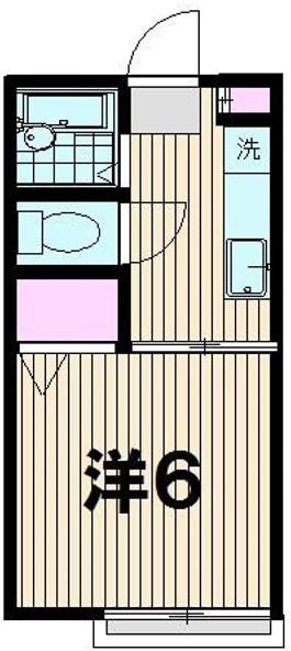 メゾンドエメラルドII(1K/1階)の間取り写真