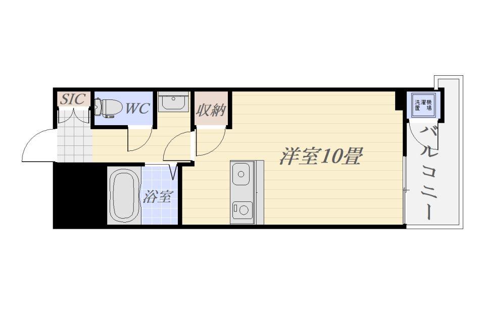 リバービュー102(ワンルーム/7階)の間取り写真