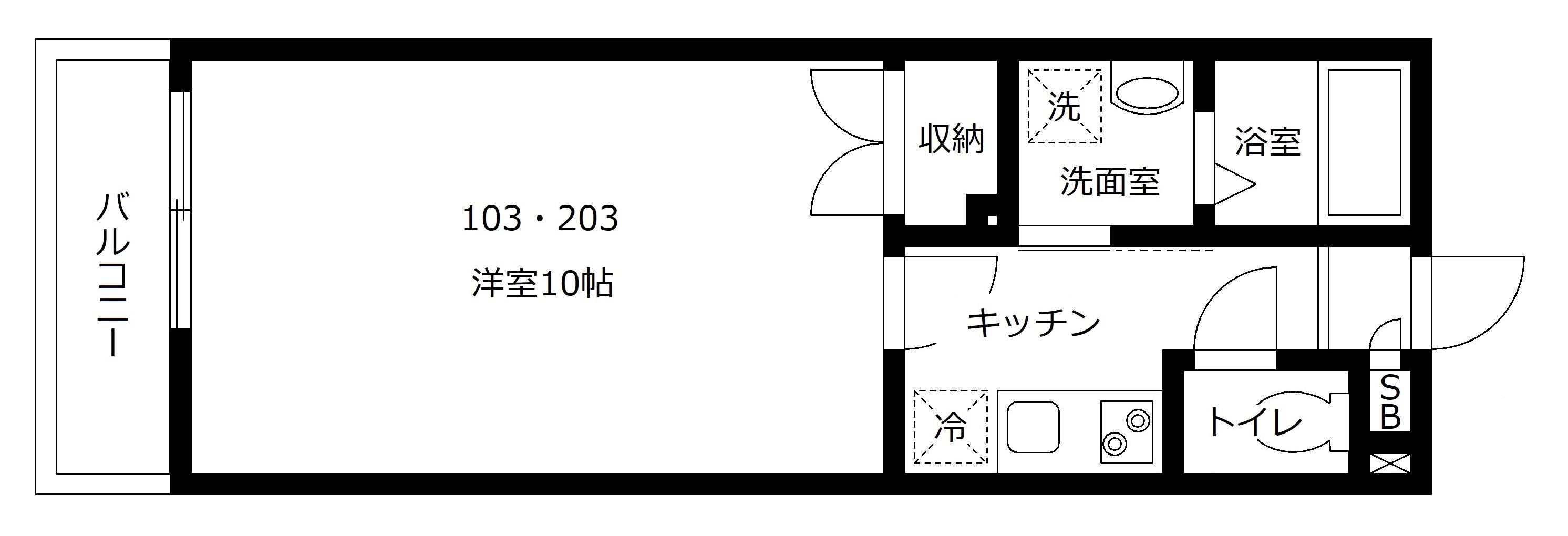 プチポルテ(1K/2階)の間取り写真