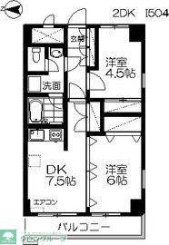 ロイヤルヒルズ柳生I(2DK/5階)の間取り写真