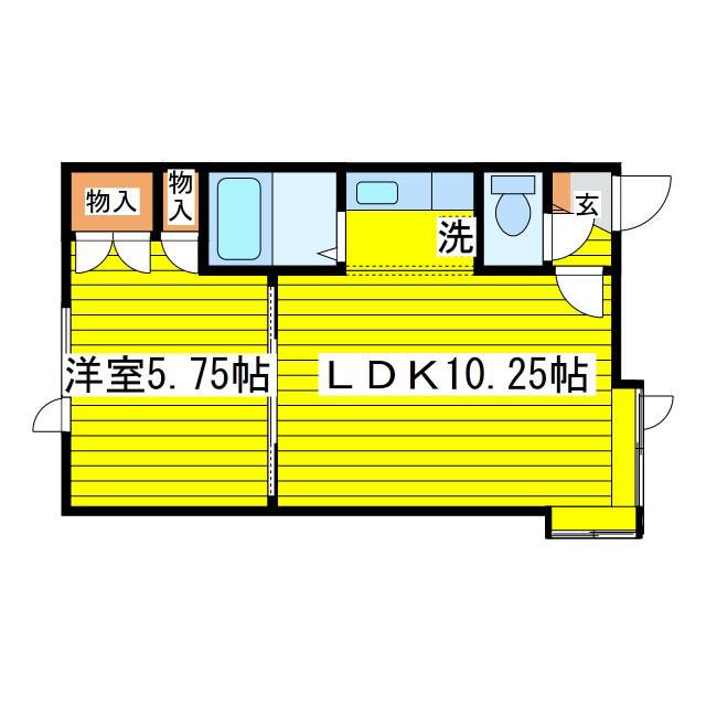 レジェンドコート(1LDK/2階)の間取り写真