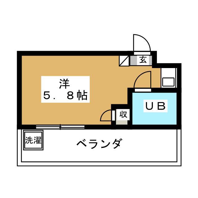 TOP・横浜東白楽(ワンルーム/4階)の間取り写真