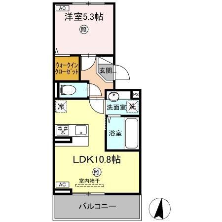テールエリテ(1LDK/2階)の間取り写真
