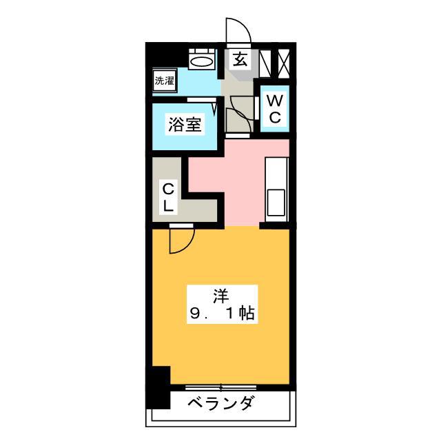 メゾンドール(ワンルーム/5階)の間取り写真