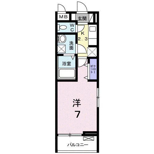 ANGE.R(1K/2階)の間取り写真