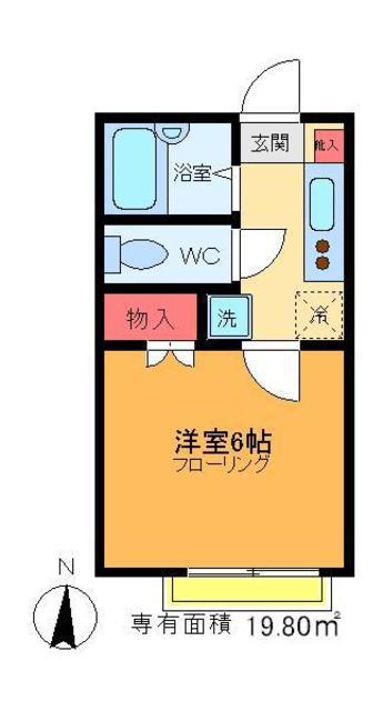 ウェンディ(1K/2階)の間取り写真