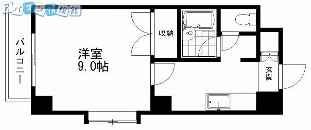 リバティープラザ東堀II(1K/6階)の間取り写真