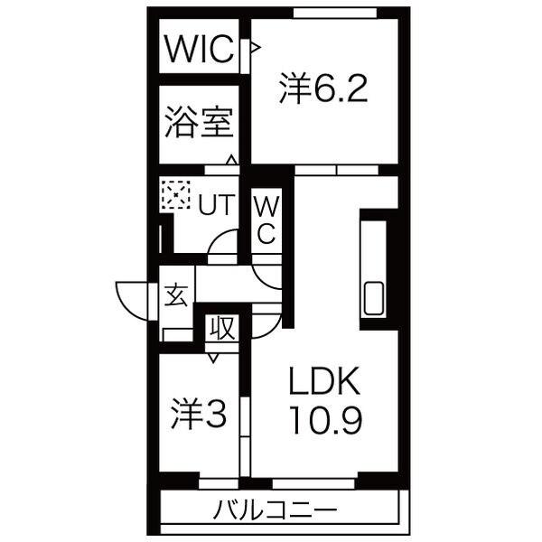 サニーコート平和(2LDK/1階)の間取り写真