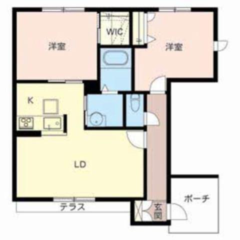 メゾンルーチェ(2LDK/1階)の間取り写真