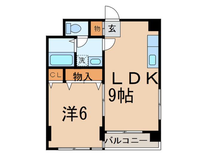 カーサ駒沢(1LDK/2階)の間取り写真