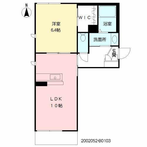 シャーメゾンさくらB棟(1LDK/1階)の間取り写真