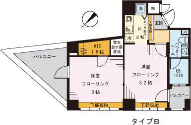 コンフォート東新宿(1LDK/3階)の間取り写真