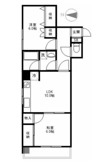 エトワール王子(2LDK/7階)の間取り写真