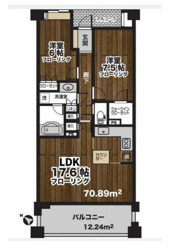 グランフォート清淵閣(2LDK/2階)の間取り写真