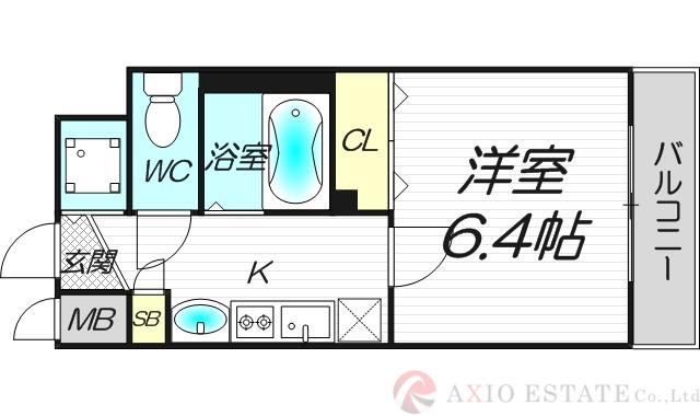 プレサンス新大阪クレスタ(1K/7階)の間取り写真