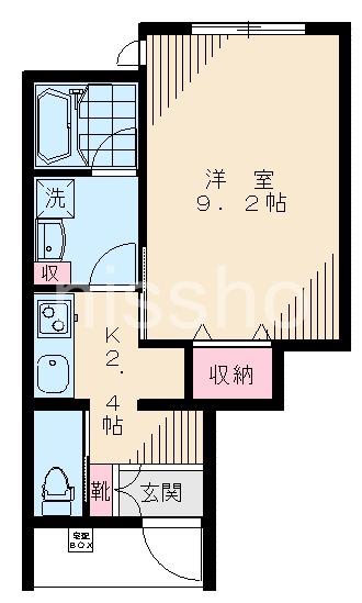 家政ハイツ八番館(1K/1階)の間取り写真