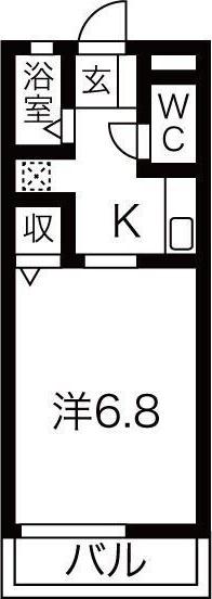 プルミエールメゾン(1K/2階)の間取り写真