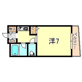 フォレスト大蔵(1K/4階)の間取り写真